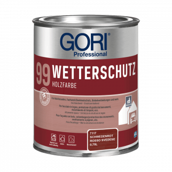 GORI 99 Deck Holzfassaden-Farbe Schwedenrot 0,75 ltr.